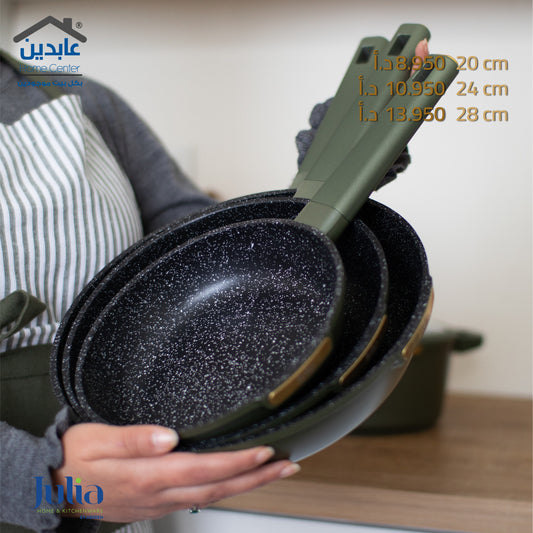 JULIA Green Granite Pan