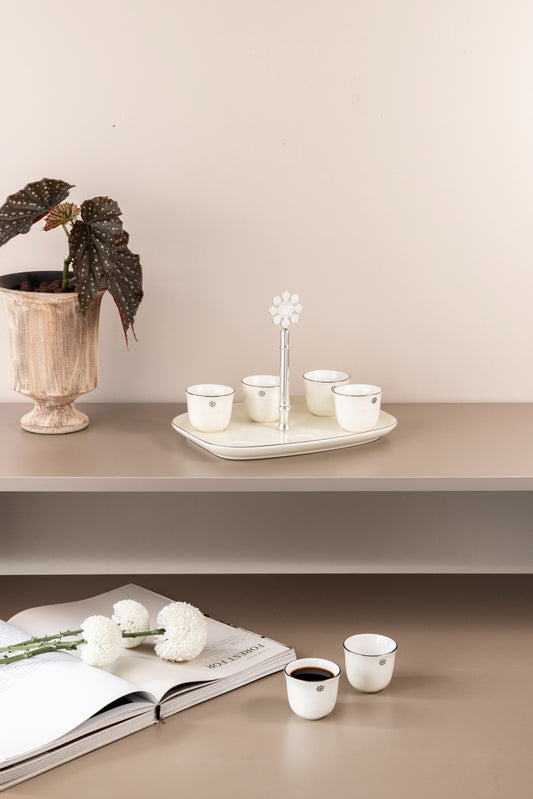 طقم القهوة العربية مع حامل