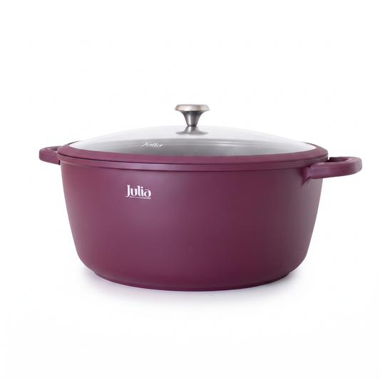 Julia burgundy granite pot