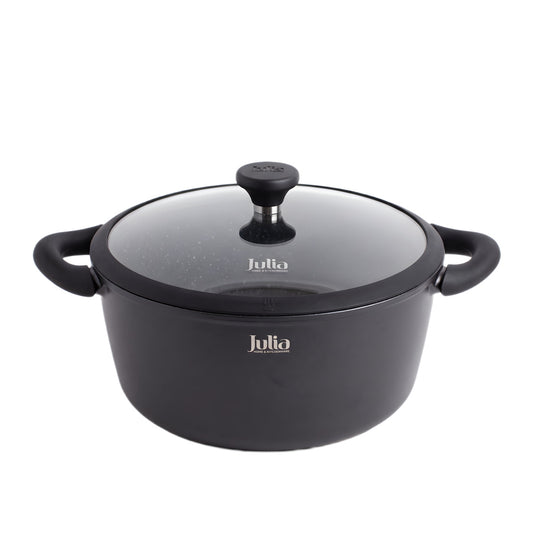 طنجرة جرانيت Onyx مع غطاء زجاجي - Julia