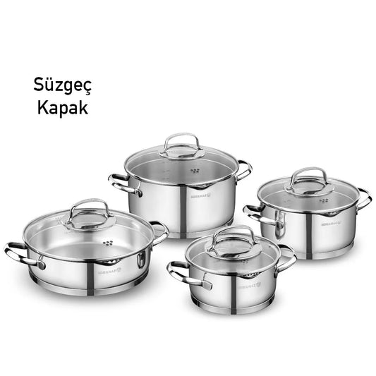 Korkmaz steel cookware set