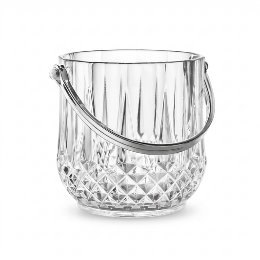 سطل ثلج أكريليك شفاف بمقبض معدني - عابدين Home Center