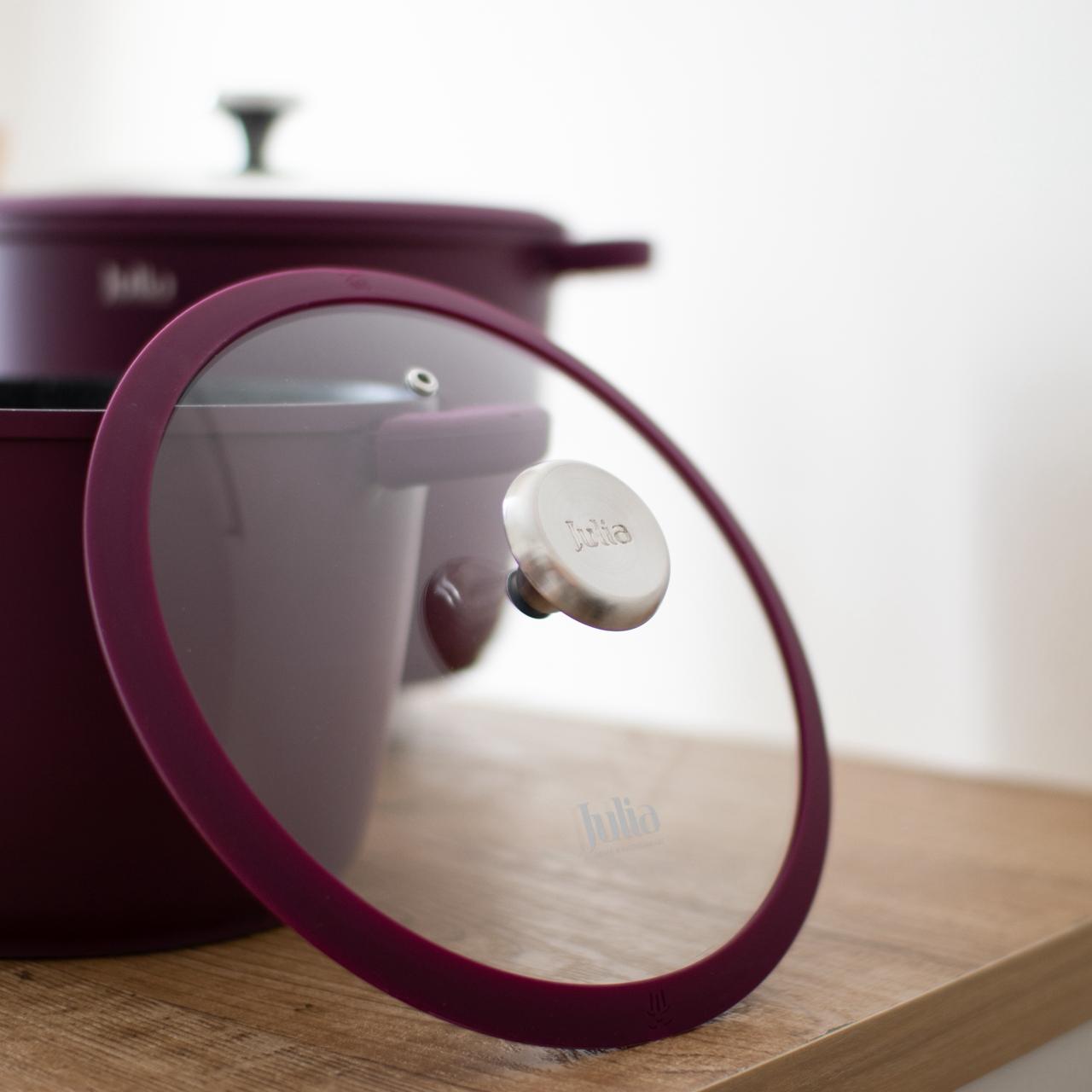 JULIA Burgundy Granite Stock Pot