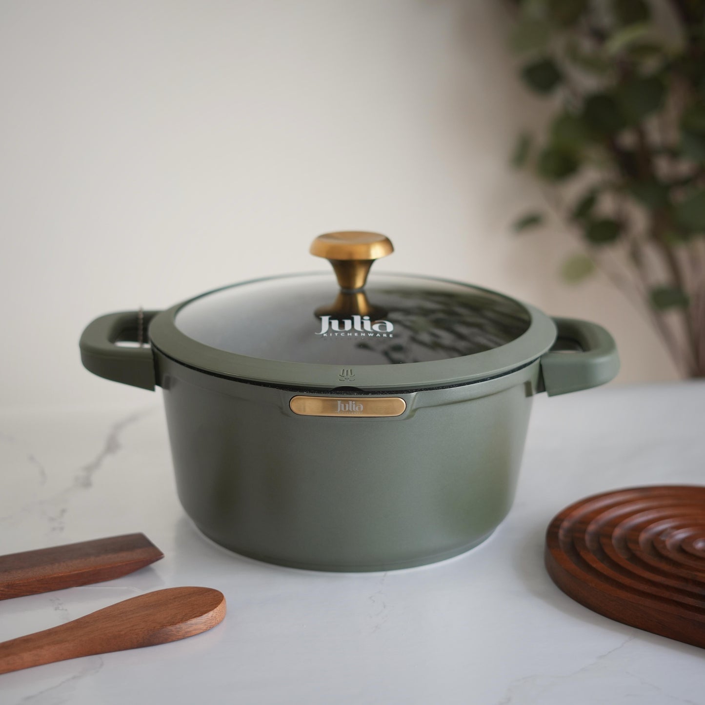 طنجرة جرانيت لون أخضر  20سم Julia