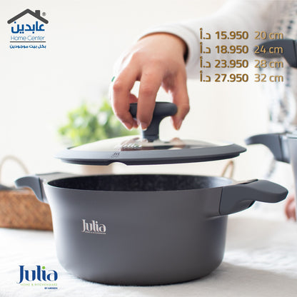 JULIA grey granite pot