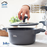 JULIA grey granite pot