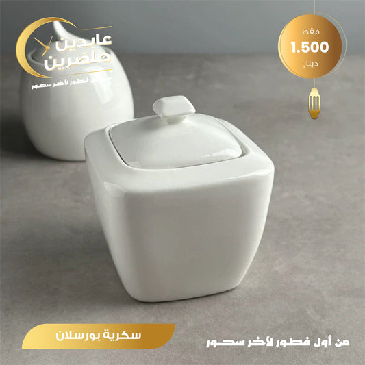 Porcelain sugar bowl