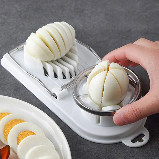 Egg Slicer and Sectioner 2-in-1 Multipurpose Cutter with Stainless Steel Wires