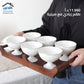 طقم زبادي مع صينية