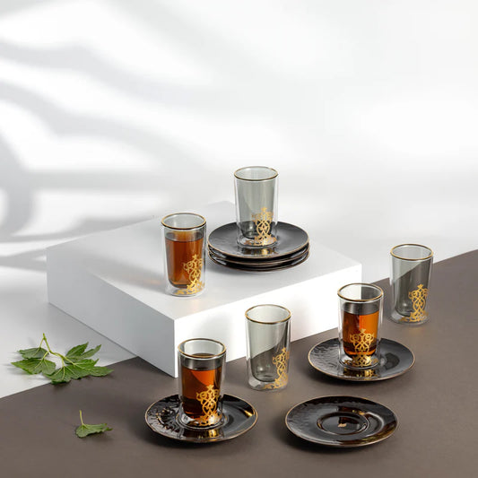 طقم أستكانات مجموعة نقش