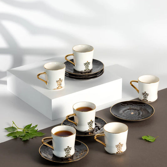 طقم أكواب الشاي مجموعة نقش