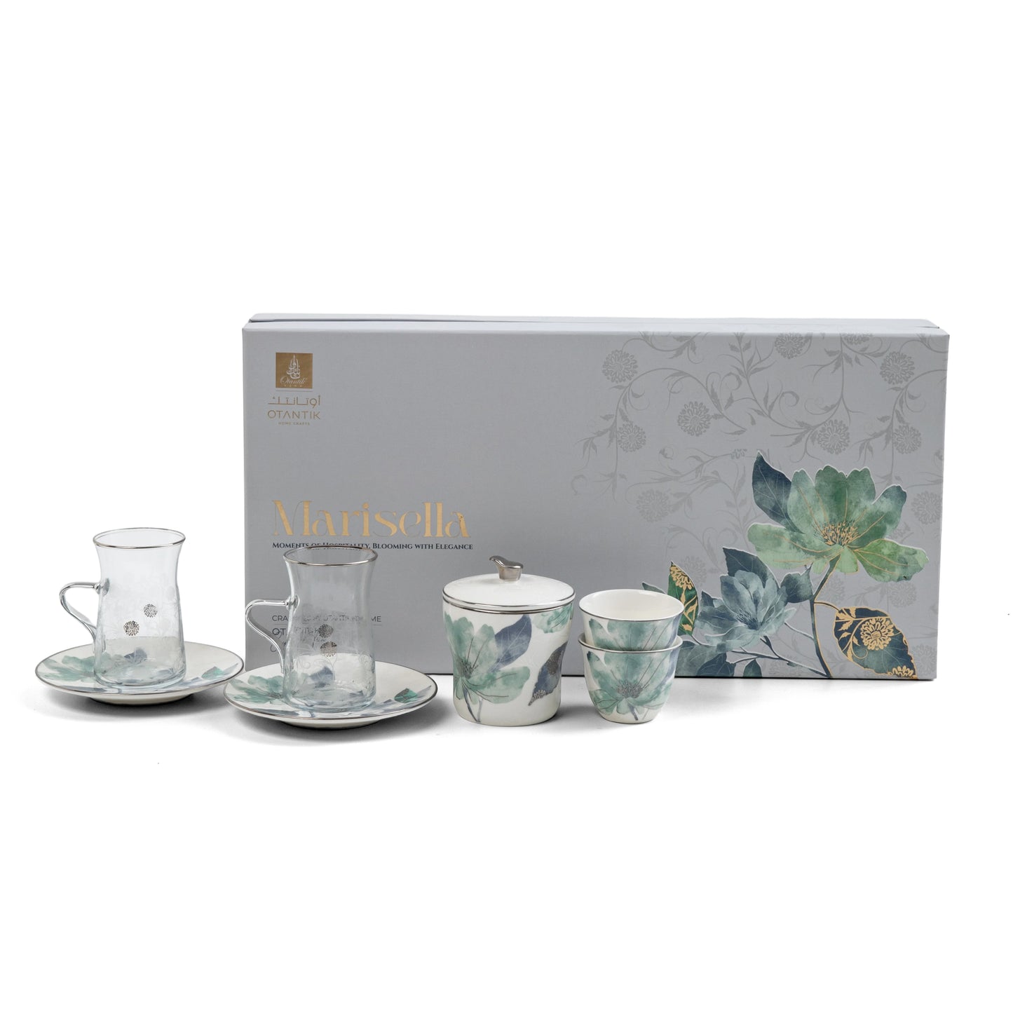 طقم أستكانات الشاي والقهوة العربية