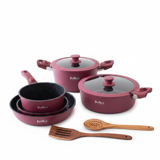 JULIA EAZI LIP TEC Cookware and Frying Pan Set