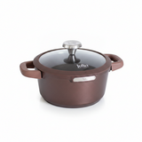 Granite Non-Stick Cooking Pot with Glass Lid – Julia, Mocha