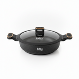 Low Casserole with Glass Lid and Granite Coating — Julia