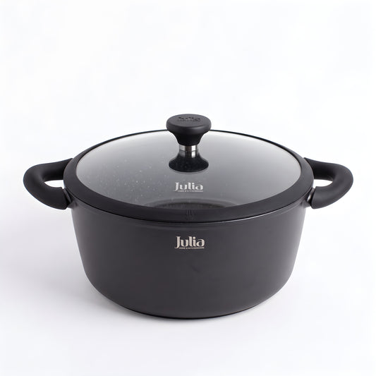 طنجرة جرانيت Onyx مع غطاء زجاجي - Julia