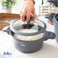 JULIA grey granite pot