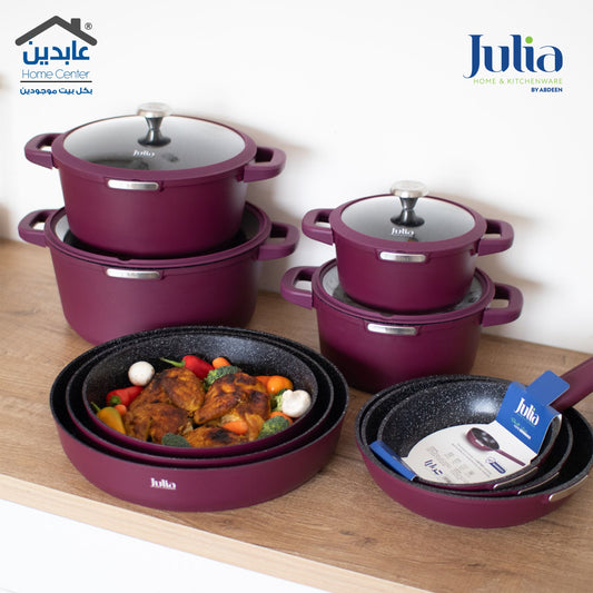 Julia burgundy granite pot