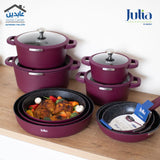 Julia burgundy granite pot