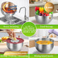 Steel bowl and colander set