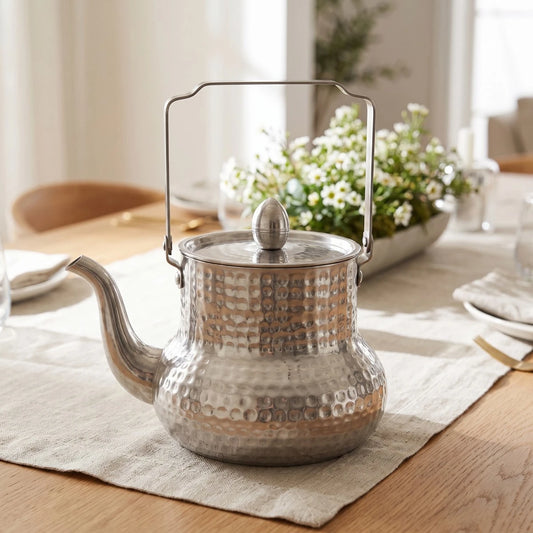 ابريق شاي ستيل بتصميم مطروق - عابدين Home Center