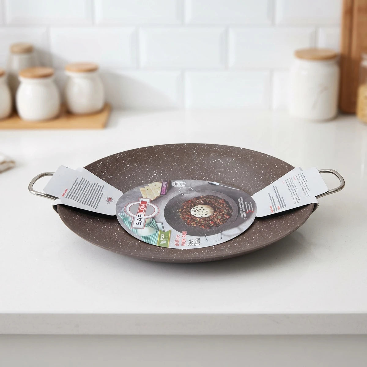 صاج غرانيت مضاد للالتصاق بمقبضين - سافلون SAFLON