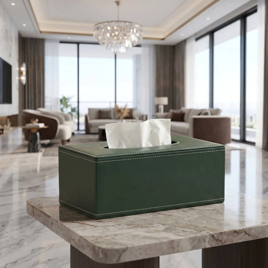 حافظة مناديل ورقية جلد - عابدين Home Center