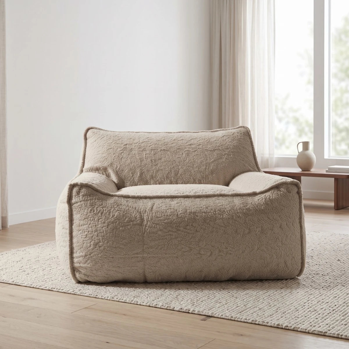 صوفا بين باج مبطنة بقماش بوكليه