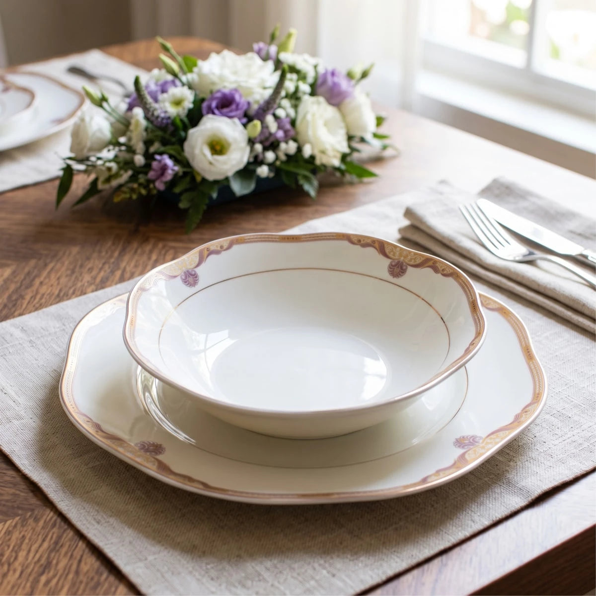 طقم سفرة بورسلان 24 قطعة