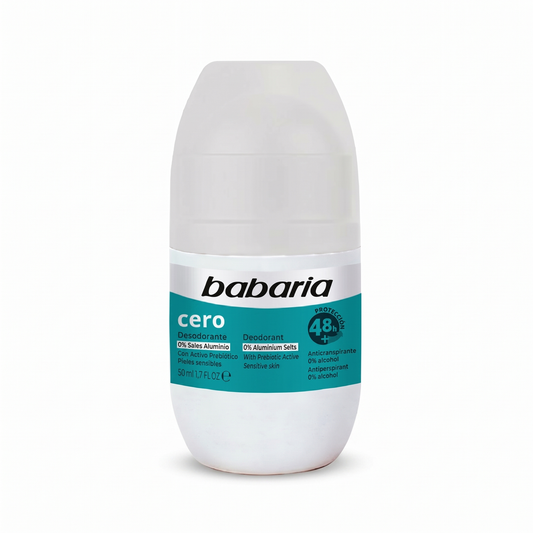 مزيل عرق رول-أون Babaria Cero للبشرة الحساسة - 0% أملاح ألومنيوم
