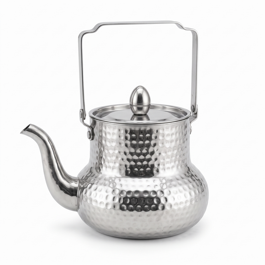 ابريق شاي ستيل بتصميم مطروق - عابدين Home Center